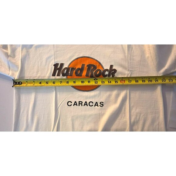 Vintage Hard Rock Cafe "Caracas" White T-shirt tee pre-owned Women's size Large - Picture 6 of 7